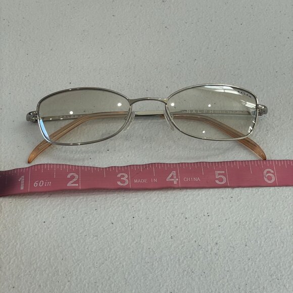 Vintage Y2K Ralph Lauren Silver Glasses 135 Brown Tinted Oval Lens Unisex - Picture 9 of 10